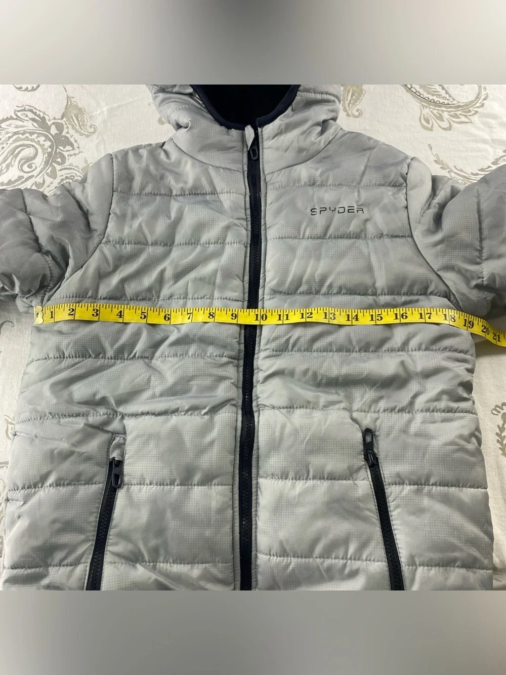 NWT Spyder Youth Puffer coat Full Zip Lined fleece L14/16